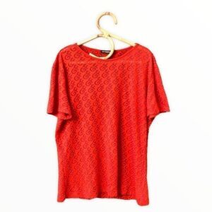 VINTAGE Gianfranco Ferre t-shirt Logo Mania red XS